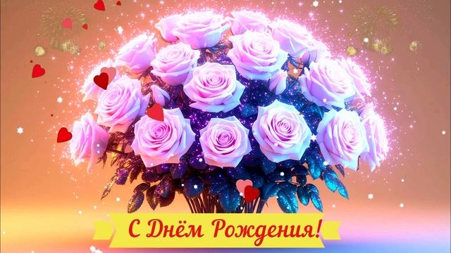 С Днём Рождения! Поздравление Открытка Видео Праздничное смотреть онлайн
