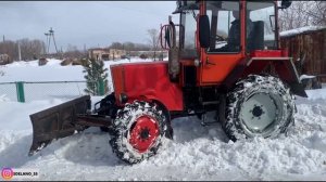 чистим снег на тракторе Т30А80, нарезка моментов