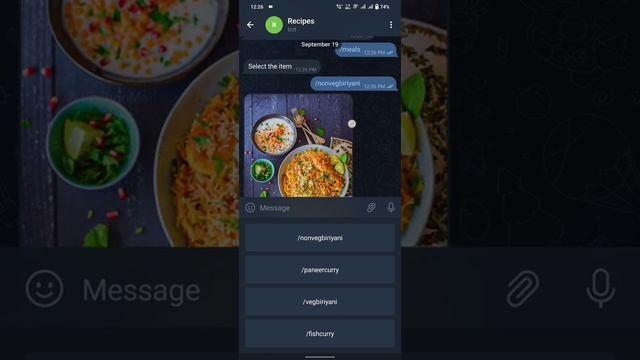 Get Food Recipes in Telegram Bot смотреть онлайн
