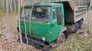Мощь! Нашли старый КАМАЗ 1972 года! Заведется ли?!
