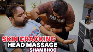 ASMR Skin Cracking Head Massage With Neck Crack By Shambhoo Barber 💈
