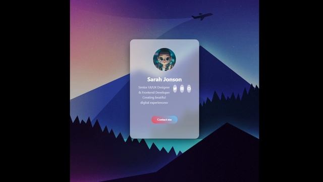 Динамическая карточка профиля HTML | CSS
