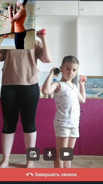 Фитнес «Мама+ребёнок» вживую