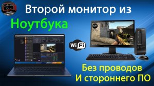 Как сделать второй монитор из Ноутбука, без проводов и стороннего ПО.
