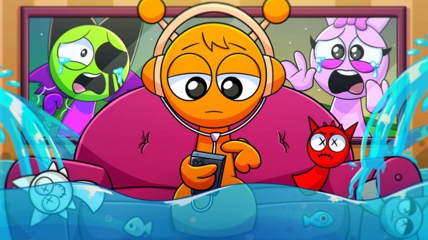 ОРЕН ИГНОРИТ ВСЕХ 24 ЧАСА! Incredibox Sprunki анимации