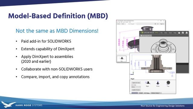SOLIDWORKS MBD, DimXpert, and MBD Dimensions - What's the Difference? смотреть онлайн
