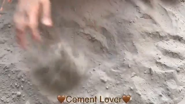 #ASMR 75 #sandcement Dusty Cement & Sand Crumbling On Sheet & Cement Bag..🖤🤎🥰