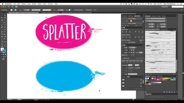 Make a Splatter Brush Frame in Illustrator смотреть онлайн