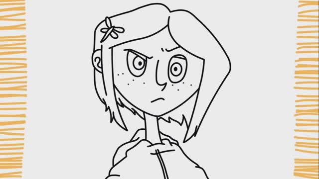 Как нарисовать девочку ( девушку ) КОРАЛИНУ смотреть онлайн