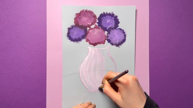 Рисуем букет для мамы. Видеоурок по рисованию смотреть онлайн