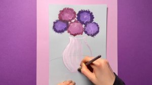 Рисуем букет для мамы. Видеоурок по рисованию