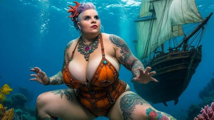 Урсула - морская ведьма - похищает моряков 5