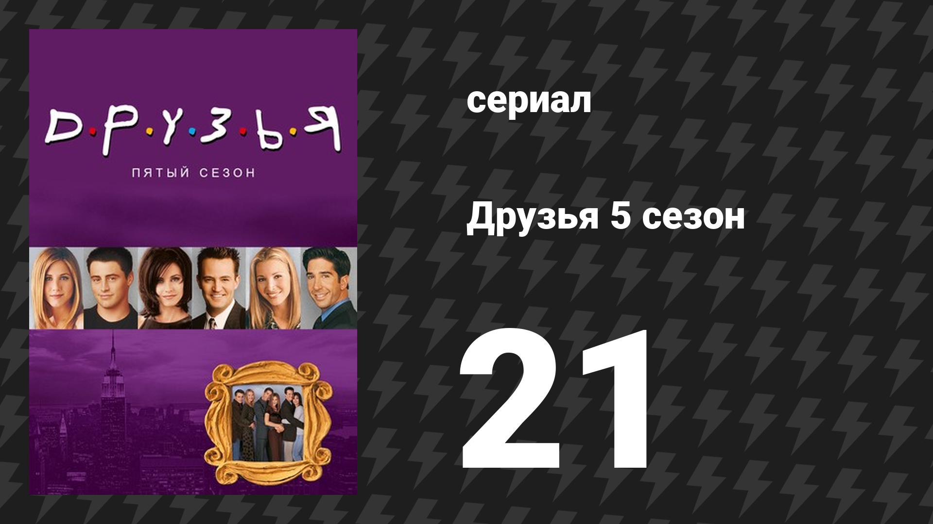 Друзья 5 сезон 21 серия «Эпизод с игрой в мяч» (сериал, 1998) смотреть онлайн