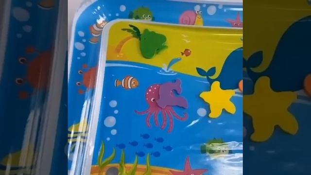Игровой детский развивающий водный коврик аквариум для детей надувной коврик с рыбками смотреть онлайн