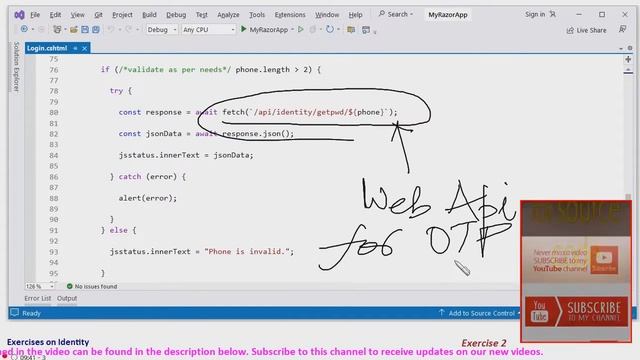 (OTP based Login) Exercises on Identity in ASPNET Core - Ex 2 смотреть онлайн