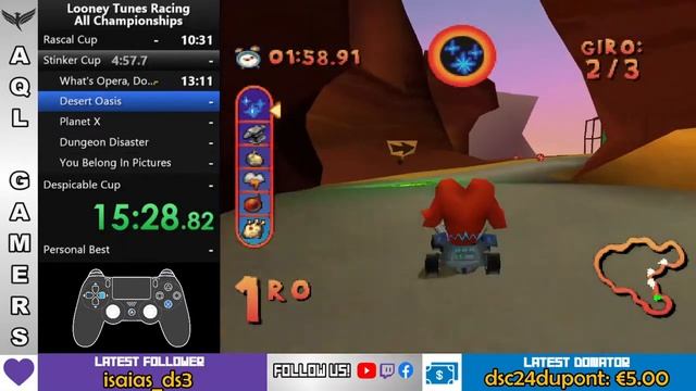 Looney Tunes Racing - Desert Oasis - With Gossamer смотреть онлайн
