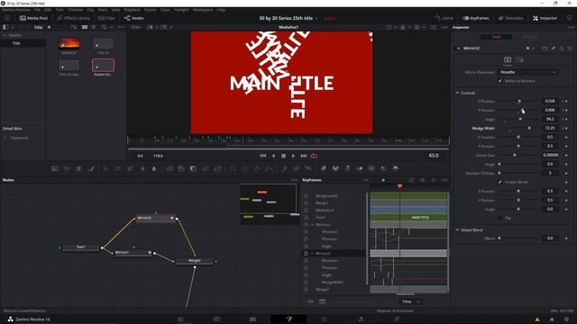 Mirror Animated Title In Davinci Resolve 16 | 30by30 | Day25 | FREE DOWNLOAD |