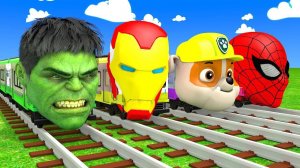 Новая эпическая гонка с трюками в GTA 5 для автогонщиков на поезде Человека паука, смотреть мультик