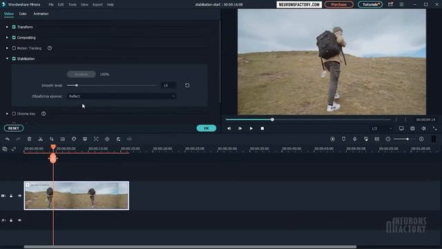 How to stabilize a shaky video in Filmora X | Wondershare Filmora X Tutorial | Lens Correction смотреть онлайн