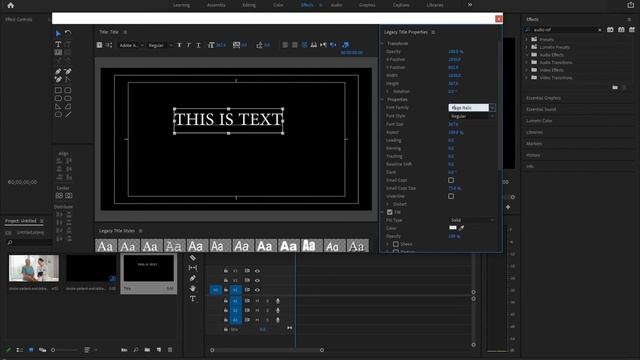 how to add legacy title in premiere pro 2024 смотреть онлайн