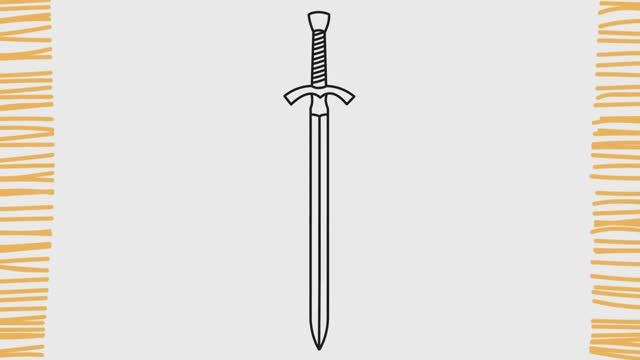 Как нарисовать МЕЧ I шаг за шагом смотреть онлайн