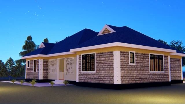 STUNNING 4 BEDROOM BUNGALOW DESIGN смотреть онлайн