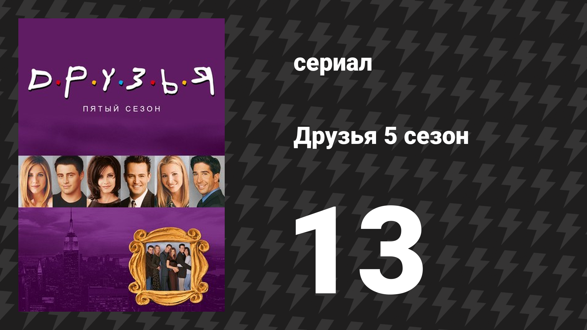 Друзья 5 сезон 13 серия «Эпизод с новой сумкой Джо» (сериал, 1998)
