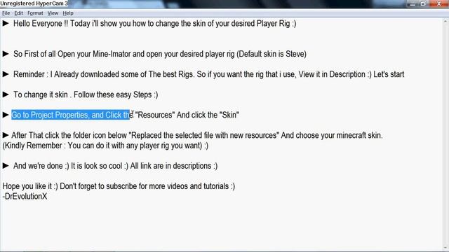 Mineimator - How to change the skin of a Rig смотреть онлайн
