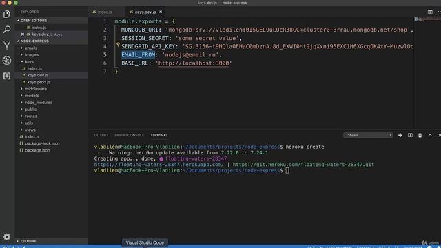 Полное руководство Node.JS Урок 82 Подготовка Heroku_v720P смотреть онлайн