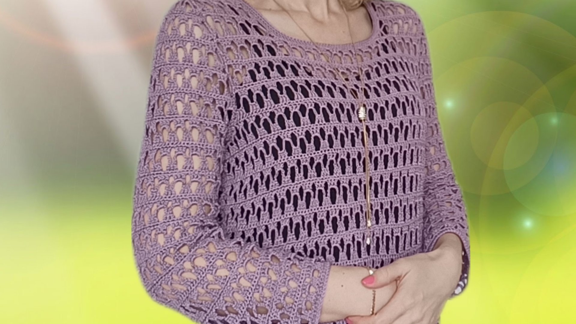Эффектный джемпер крючком./ МК смотреть онлайн