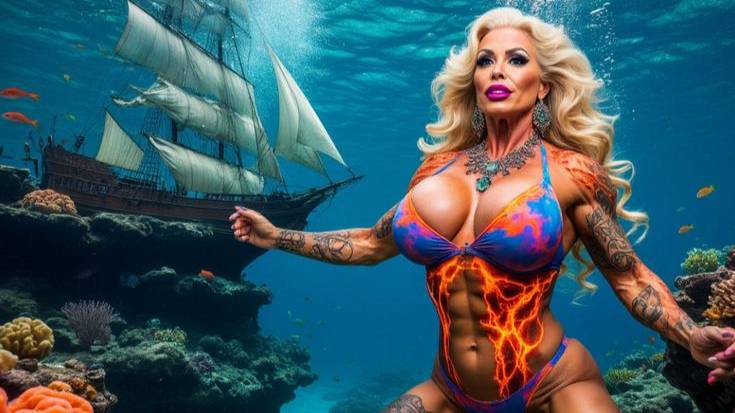 Урсула - морская ведьма - похищает моряков 2