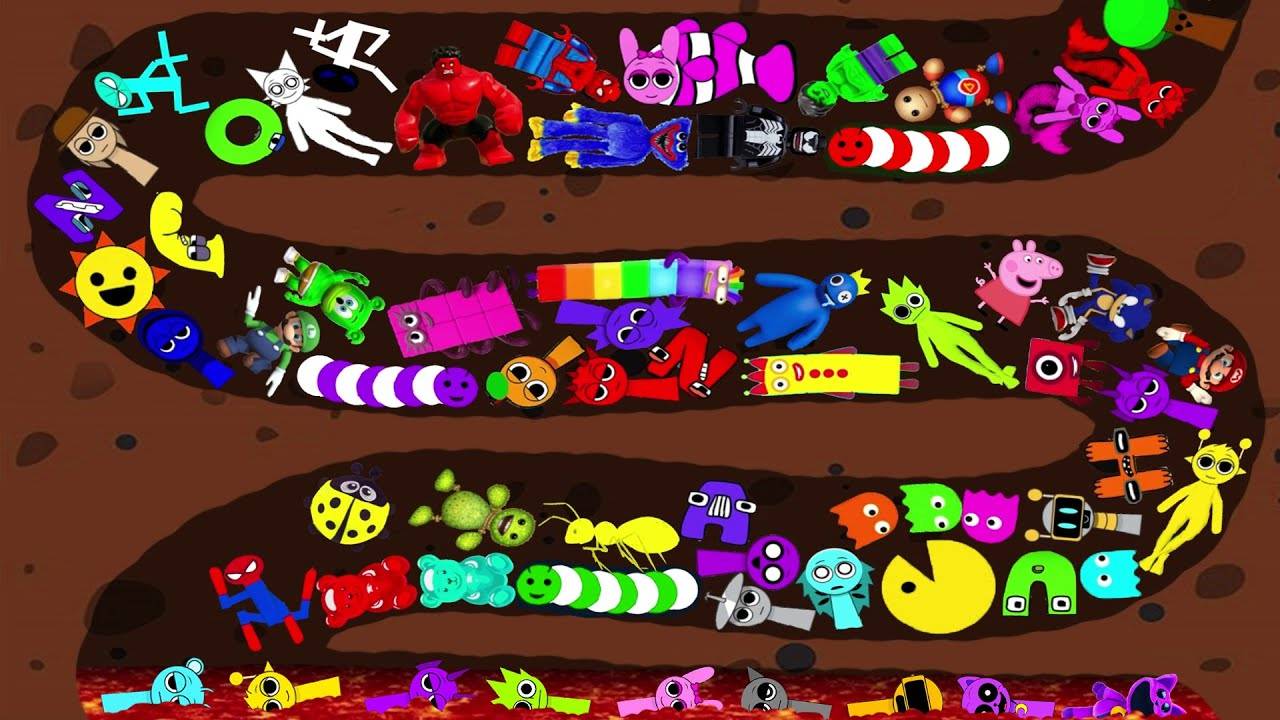 Выживание в лаве. Стикман, Спрунки, Марио, Майнкрафт, Pacman смотреть онлайн