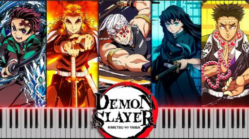 Клинок рассекающий демонов всё опенинги на ПИАНИНО 1-5.