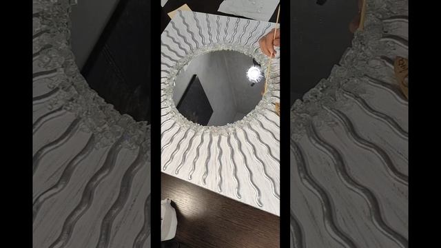 Интерьерное панно Лучи с зеркалом