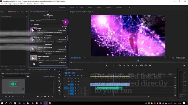 Universal Production Music Adobe Premiere Pro CC Extension смотреть онлайн