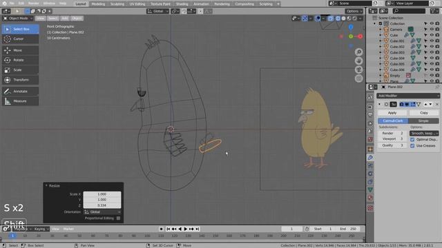 Modeling a comic bird - Blender Tutorial смотреть онлайн