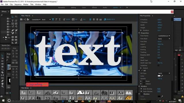 How to place a VIDEO inside TEXT In Adobe Premiere Pro CC 2017 Tutorial смотреть онлайн