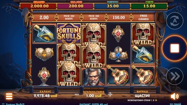 Fortune Skull (SLOT demo gameplay) смотреть онлайн