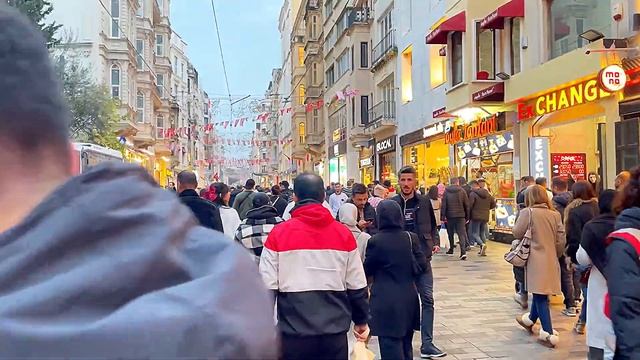 First Day 2024 In Istanbul Istiklal Street, Taksim Square Walking Tour|4k 60fps