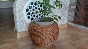 Что делать , если вдруг не хватило лозы ротанга на верхнюю часть ведра