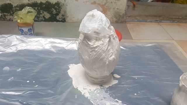 Idea Craft Cement | Make Flower Pot Cement with paper and balloons смотреть онлайн