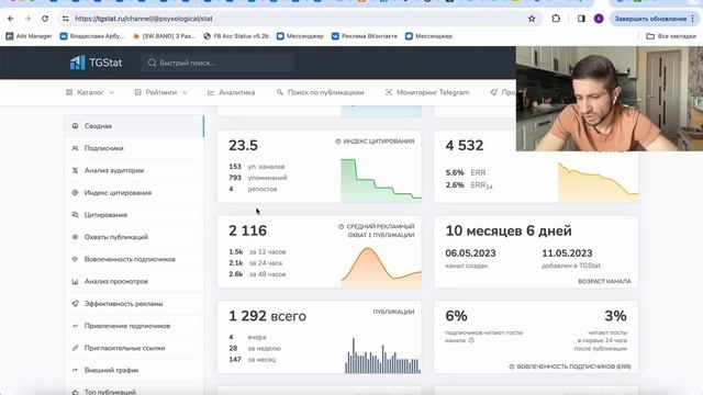 ПОИСК и АНАЛИЗ каналов в Telegram  через TGStat | 2024