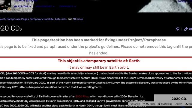 Introducing Solarpedia: 2020 CD3 смотреть онлайн