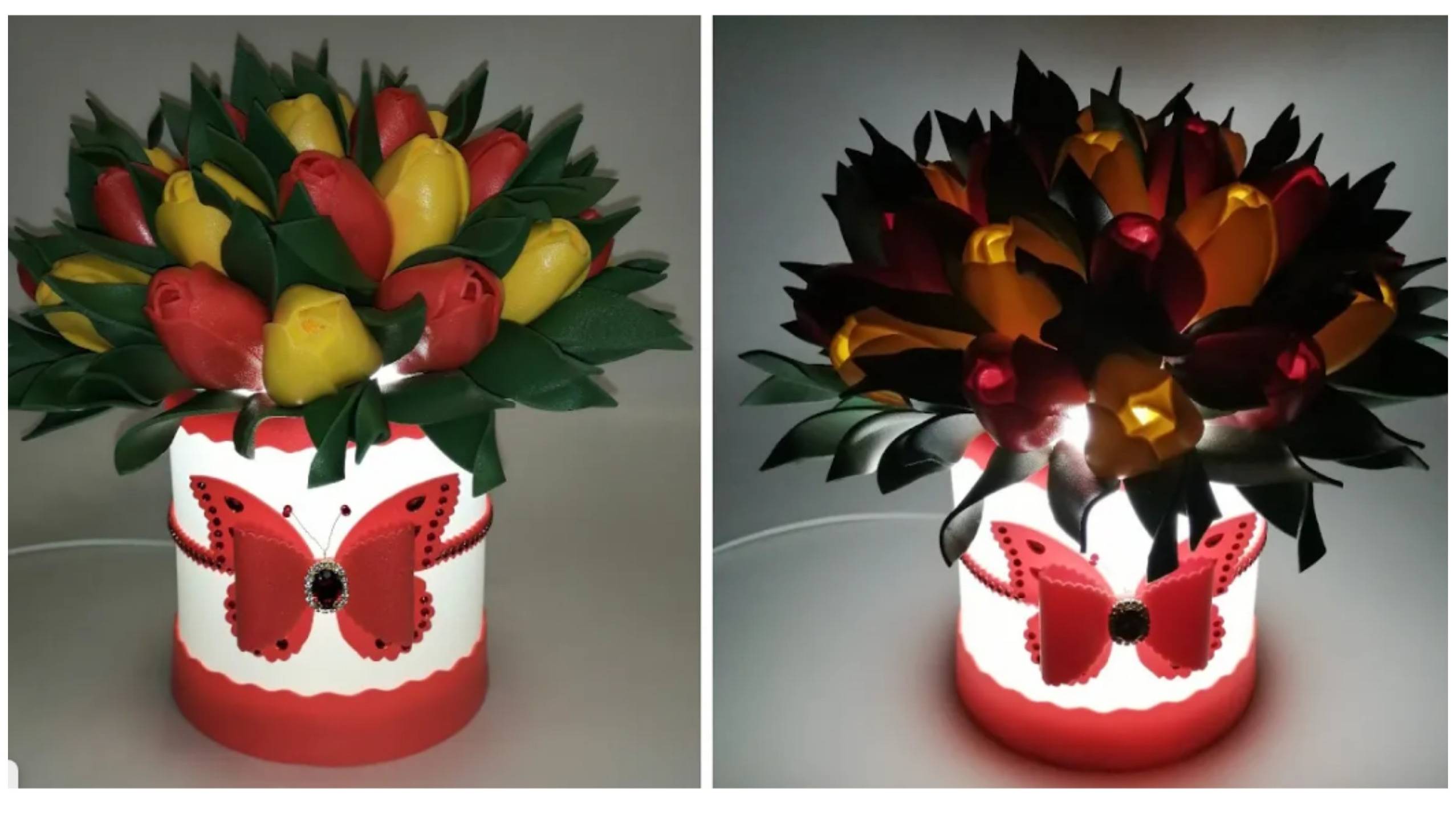 Светильник из изолона.Простой Тюльпан из изолона. Шляпная коробка из изолона. смотреть онлайн