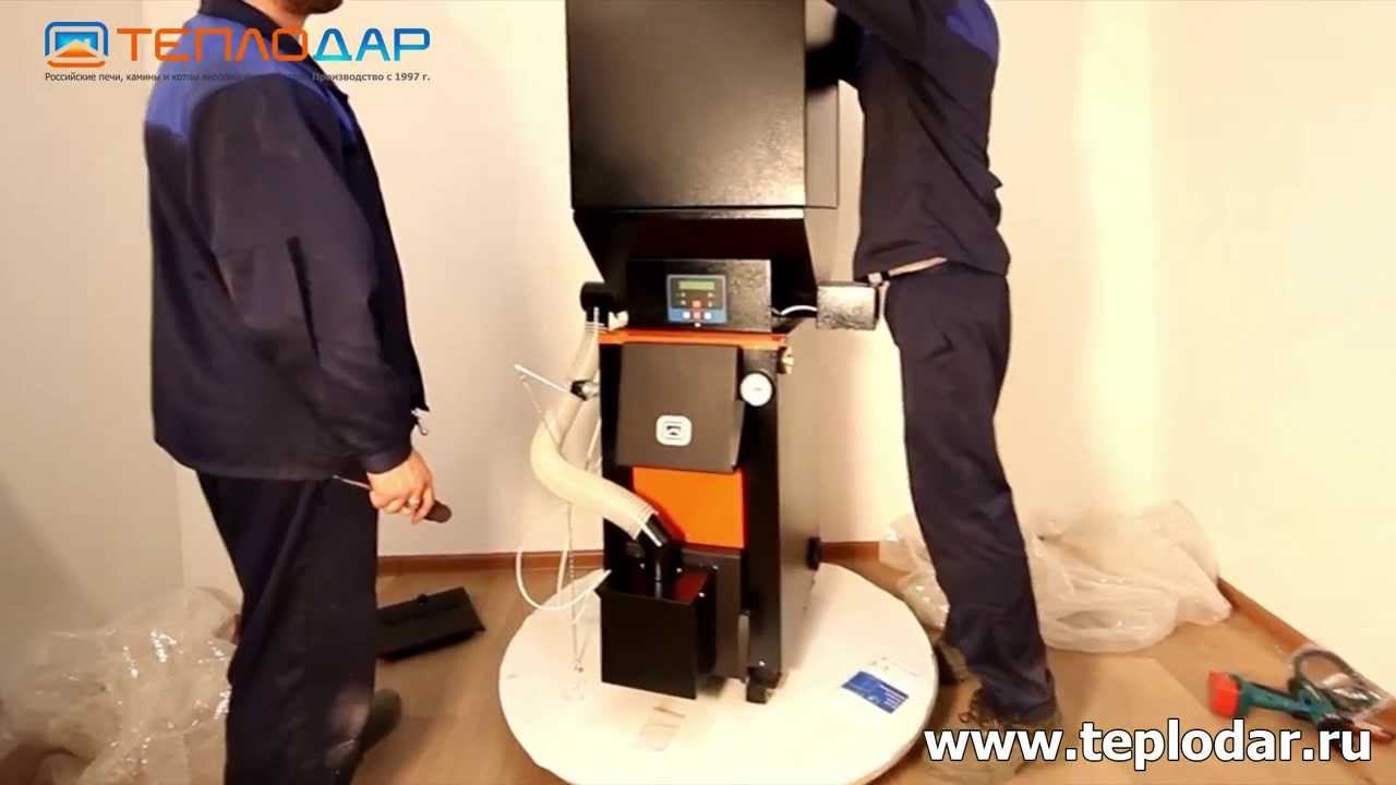 Монтаж пеллетной горелки смотреть онлайн