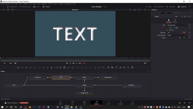 Text Inner Shadow In Davinci Resolve Fusion