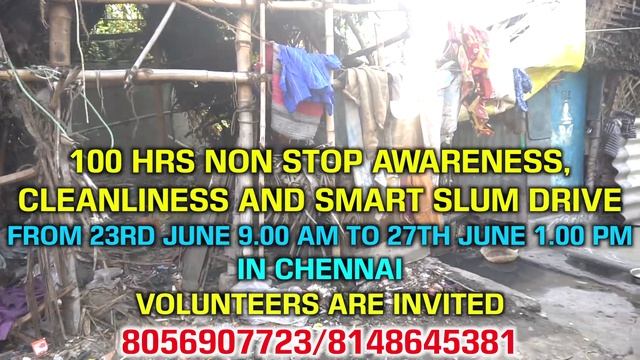 100 HRS NON STOP AWARENESS, CLEANLINESS AND SMART SLUM DRIVE смотреть онлайн