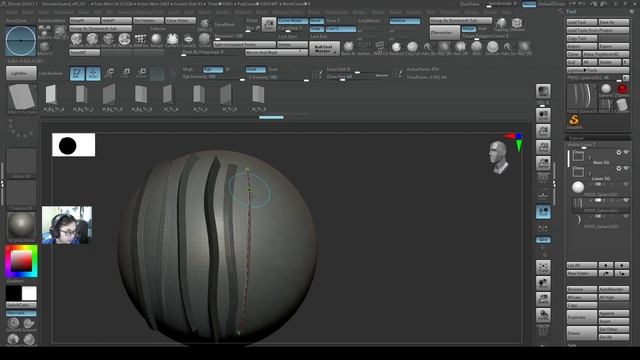 5-SG7 Creating Elf Armor/Shoulder guards, IMM Bevel, IMM H Tri Brushes by Alfred Zhuo Zbrush 2020 смотреть онлайн