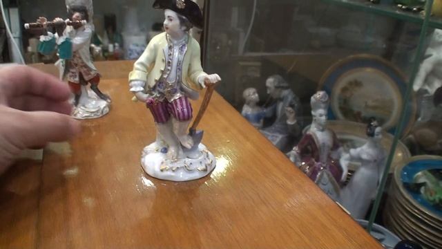 Мейсен пара фигур Садовник и Обезьяна в супер состоянии на продажу музейный фарфор смотреть онлайн
