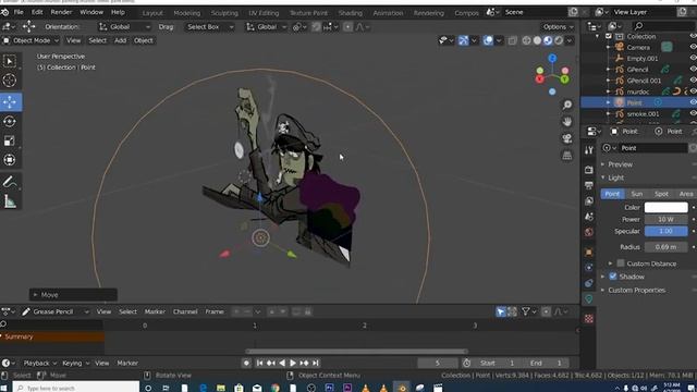 Blender 2.83 Alpha : Grease pencil setting up a vertex pallet and interacting with real time lights смотреть онлайн